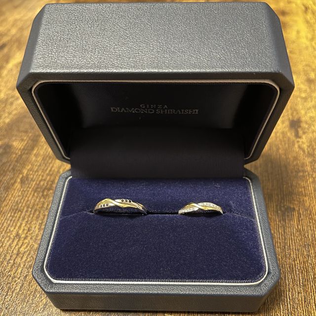 【銀座ダイヤモンドシライシの口コミ】 ゴールドがポイントになりデザインがわりと個性的な印象を受けました。セ…