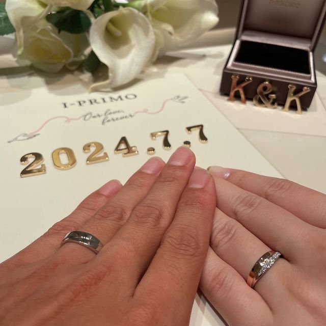 【アイプリモ(I-PRIMO)の口コミ】 結婚指輪のブランドは多数あるがやはりデザイン性が良く他と被らないデザ…