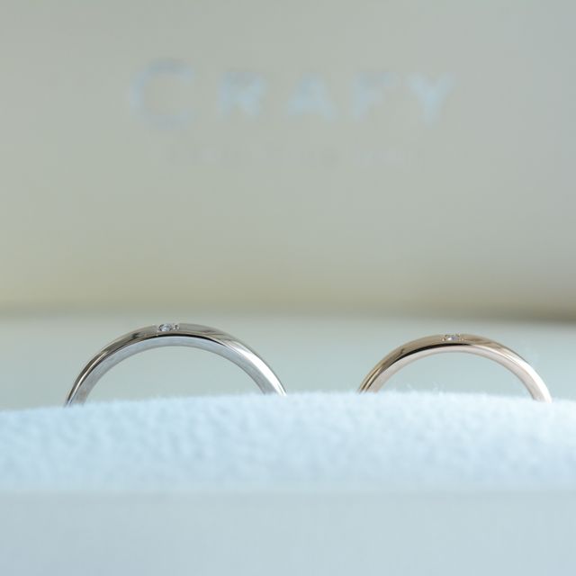 【CRAFY(クラフィ)の口コミ】 どんな指輪がいいか調べていた時に、シンプルな指輪がいいと感じた。プラ…