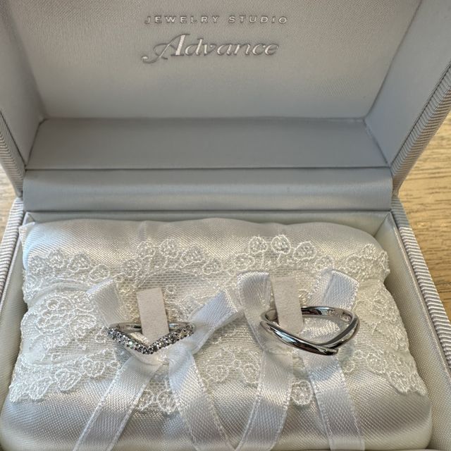 【JEWELRY STUDIO Advance(ジュエリースタジオアドバンス)の口コミ】 V字の角度やダイヤの付き方など、とてもこだわりがあったのですが、オーダ…