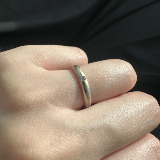 【ケイウノ ブライダル(K.UNO BRIDAL)の口コミ】 木目金で他の人と被りづらい、木目のデザインがまるまる一緒のデザインは…