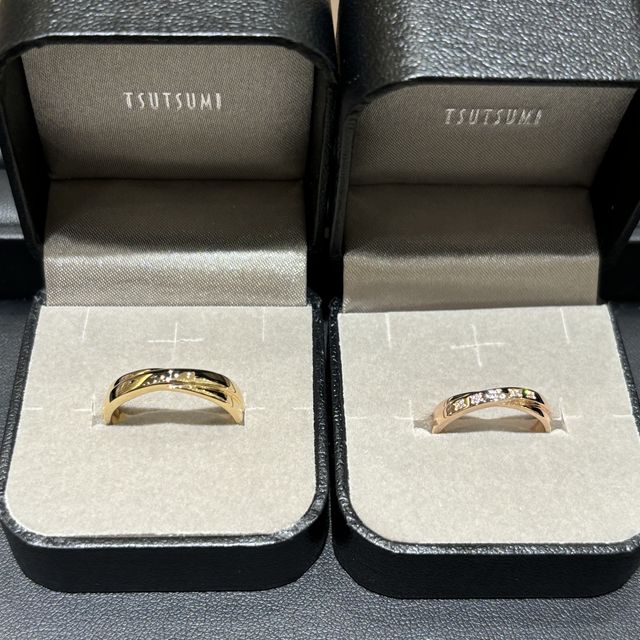 【ジュエリーツツミ(JEWELRY TSUTSUMI)の口コミ】 女らしい、男らしいデザインでそれぞれにあっていて可愛いです！内側にイ…