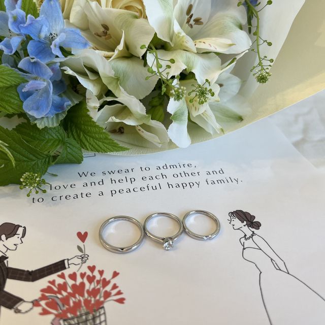 【エクセルコダイヤモンド(EXELCO DIAMOND)の口コミ】 シンプルで何歳になってもつけられるところがいいと思いこちらに決めまし…