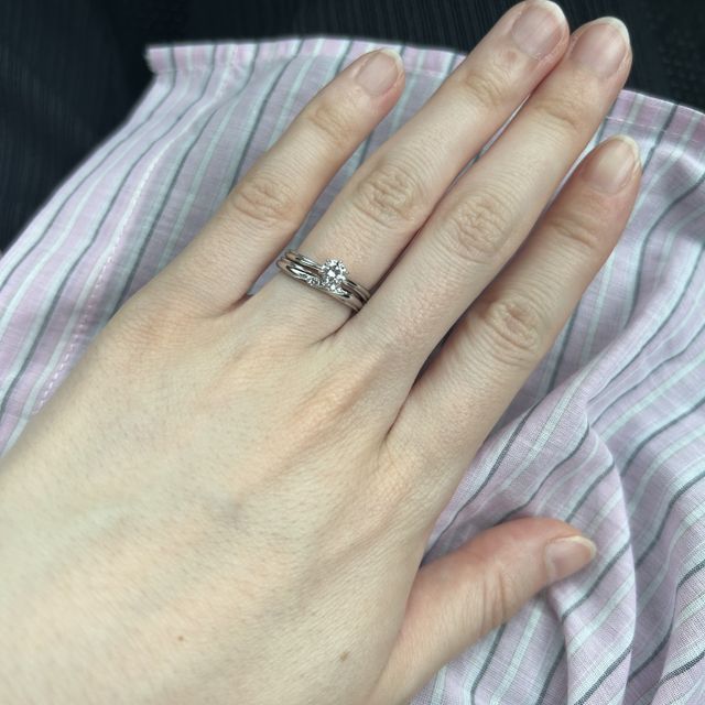 【ケイウノ ブライダル(K.UNO BRIDAL)の口コミ】 持ち込みのダイヤを使って婚約指輪を作りたいと思っていました。結婚指輪…