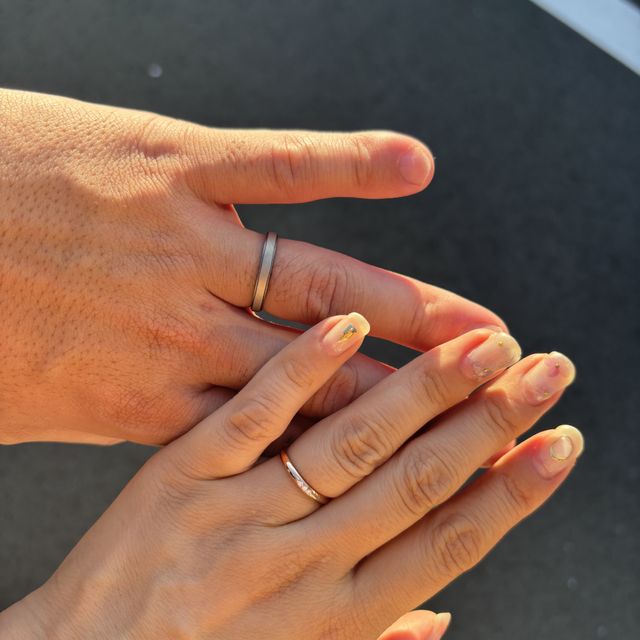 【ケイウノ ブライダル(K.UNO BRIDAL)の口コミ】 着け心地がよく、色味もピンクゴールドが肌に馴染んでカワイイです。他社…