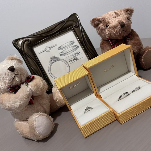 【ケイウノ ブライダル(K.UNO BRIDAL)の口コミ】 婚約指輪（コロッラ）は、自然なモチーフがとても可愛いと思いました。結…