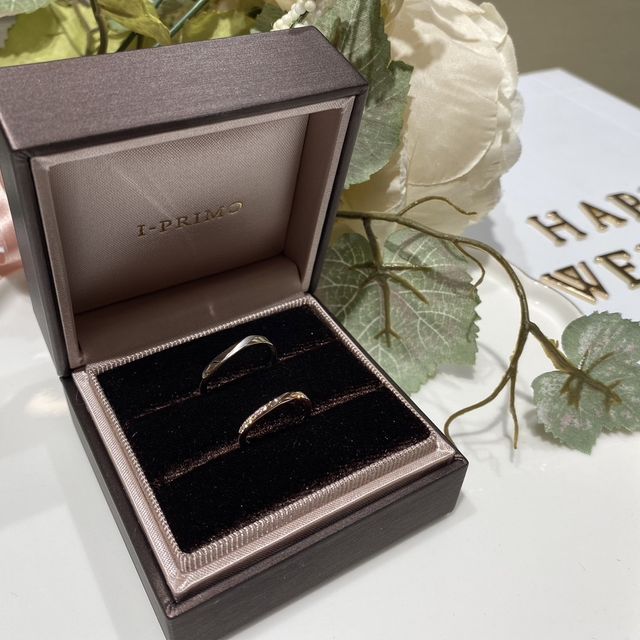 【アイプリモ(I-PRIMO)の口コミ】 キラキラして可愛いく、私が探していたピンクゴールドにベストな指輪であ…