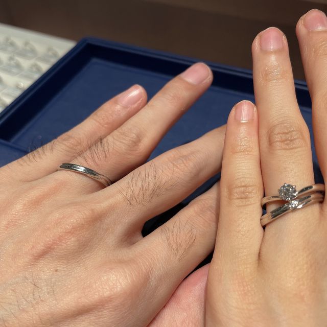 【銀座ダイヤモンドシライシの口コミ】 シンプルだけど他とは違う個性があるところがお気に入りで最終的にこちら…