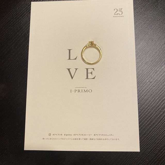【アイプリモ(I-PRIMO)の口コミ】 着け心地もよく、付けている指がとても綺麗に見えます。
指輪のダイヤモン…