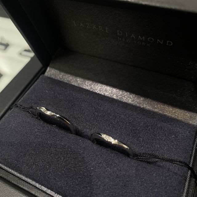 【ラザール ダイヤモンド(LAZARE DIAMOND)の口コミ】 彼とペアデザインが良かったので、お互いがしっくりくるシリーズを探しま…