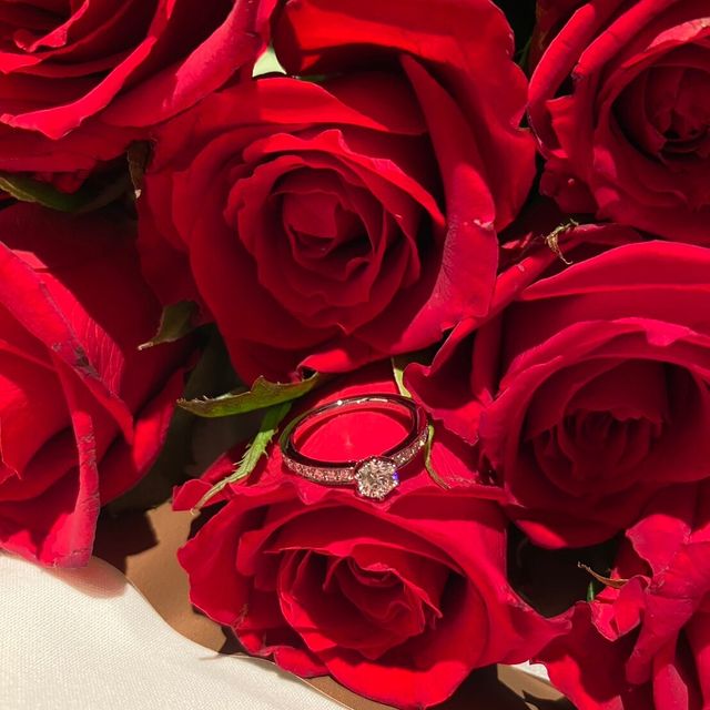 【エクセルコダイヤモンド(EXELCO DIAMOND)の口コミ】 存在感があり、メインのダイヤの周りの細かいダイヤが綺麗なので購入しま…