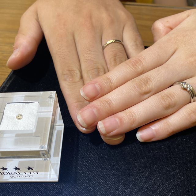 【IDEAL Plus fort(アイデアルプリュフォール)の口コミ】 プラチナ999の中では低価格、ダイヤモンドがアイデアルカットで光に反射し…