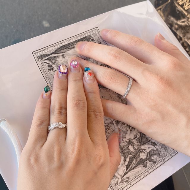 【St.Maria(サンタマリア)の口コミ】 他にはあまり見かけないでデザインで作ることができた。
ダイヤモンドの輝…