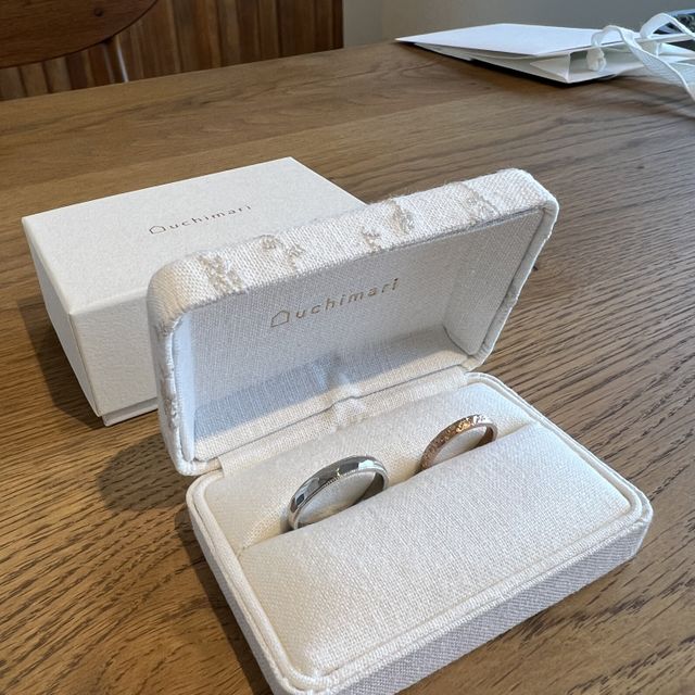 【uchimari(ウチマリ)の口コミ】 指輪の素材からデザインまで、全て自分たちの好きなように作ることができ…