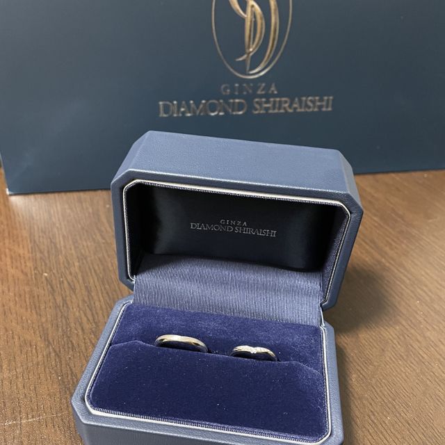 【銀座ダイヤモンドシライシの口コミ】 プラチナリング、ダイヤモンドの質が良かったです。メンズリングもVライン…