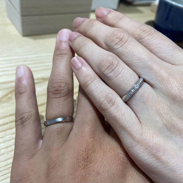 【出雲結(いずもゆい)の口コミ】 デザインが気に入りました。元々は違うデザインの指輪にしようと思い来店…