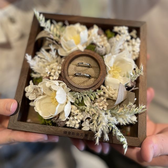 【鎌倉彫金工房の口コミ】 フルオーダーで作りました。夫婦で素材から決め器具を使いながら一本の棒…