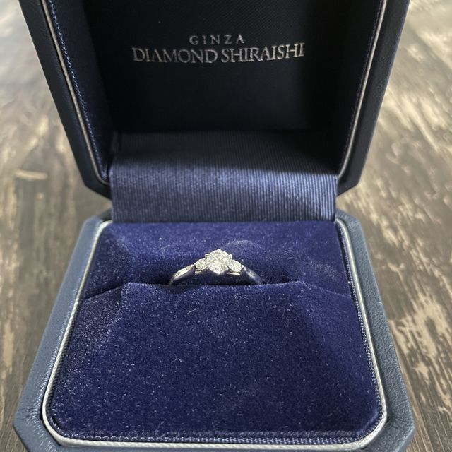 【銀座ダイヤモンドシライシの口コミ】 ちょうどいいダイヤモンドの大きさで、ダイヤモンドのグレードもよかった…