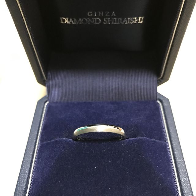 【銀座ダイヤモンドシライシの口コミ】 シンプルなものが良かったが、せっかくなので上下の片側のみくすみ加工を…