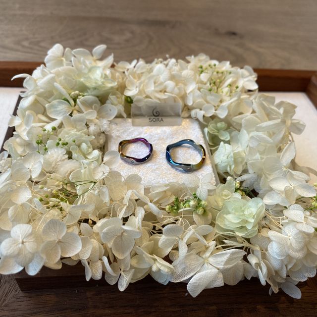 【SORA(ソラ)の口コミ】 好きな色、質感、ダイヤを入れるか入れないか、ダイヤの種類、刻印が出来…