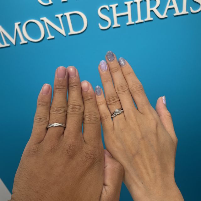 【銀座ダイヤモンドシライシの口コミ】 シンプルではなく個性的なデザインで他の指輪と被らない個性溢れる指輪で…