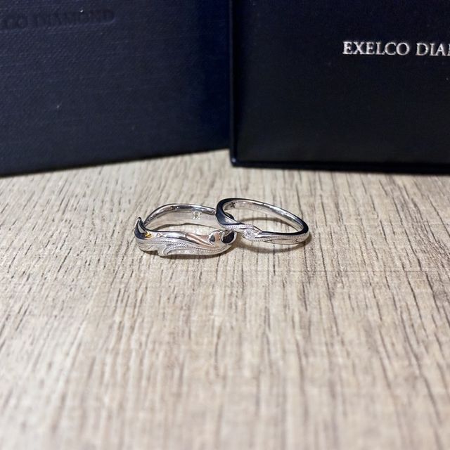 【エクセルコダイヤモンド(EXELCO DIAMOND)の口コミ】 個性的なデザインでおしゃれ。シリーズ内で彼は動きのあるものを、わたし…