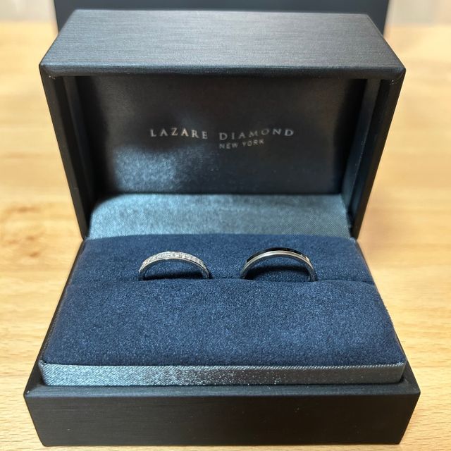 【ラザール ダイヤモンド(LAZARE DIAMOND)の口コミ】 洗礼されたデザインでありとても気に入りました。婚約指輪も同じブランド…