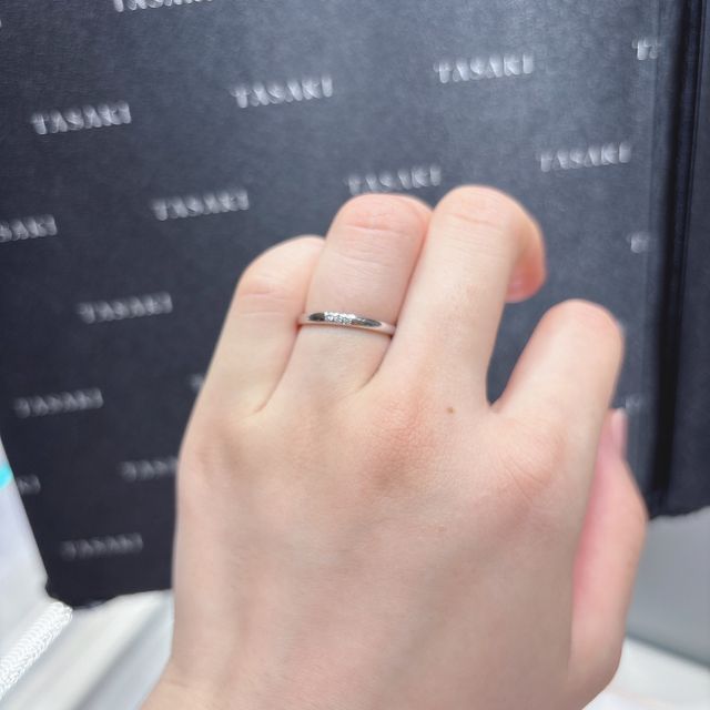【TASAKI(タサキ)の口コミ】 シンプルだけどダイヤモンドを入れたいという希望が叶えられる指輪でした…