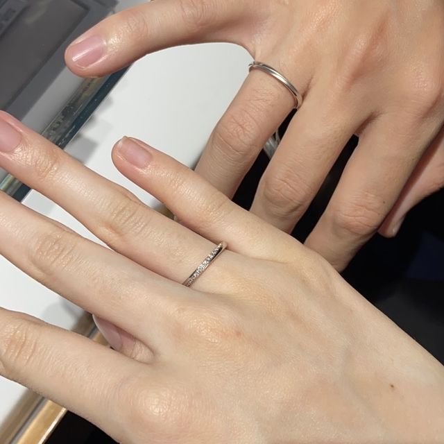 【銀座ダイヤモンドシライシの口コミ】 傷が目立ちにくい、回っても気にならない、ギラギラしすぎていないをテー…