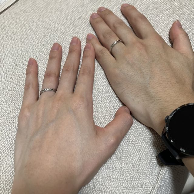 【銀座ダイヤモンドシライシの口コミ】 アノリューは自分の好きなリングを選んで加工も入れることができ、自分だ…