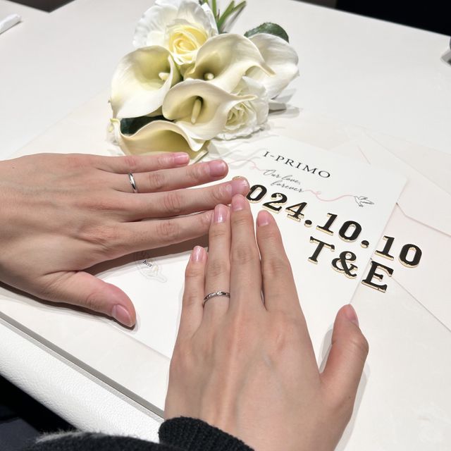 【アイプリモ(I-PRIMO)の口コミ】 シンプルなデザインで毎日付けてられて重ねておしゃれ用指輪も付けれるの…