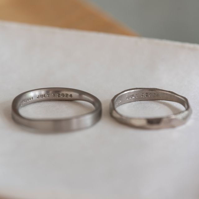 【Cayof(カヨフ)の口コミ】 素材と色味はグレイッシュゴールドを選び、テクスチャー等はお互いの好み…