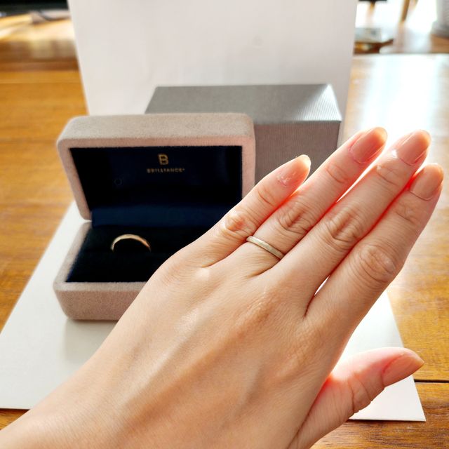 【BRILLIANCE+(ブリリアンスプラス)の口コミ】 ヴィンテージ ダイヤモンドハーフエタニティリング【2ミリ幅】を選びまし…