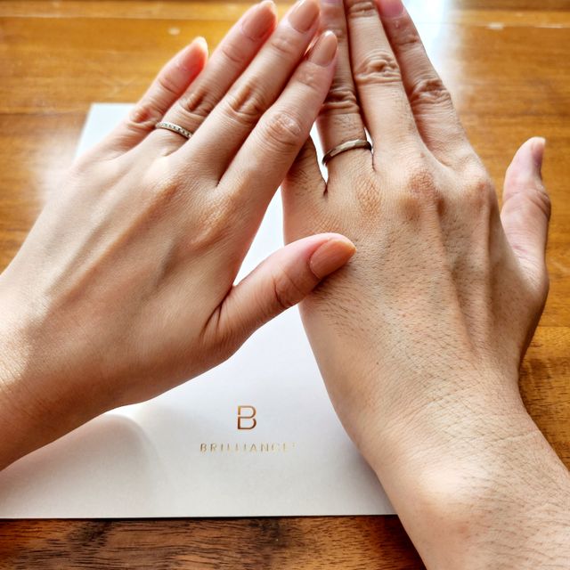 【BRILLIANCE+(ブリリアンスプラス)の口コミ】 ヴィンテージ ダイヤモンドハーフエタニティリング【2ミリ幅】を選びまし…