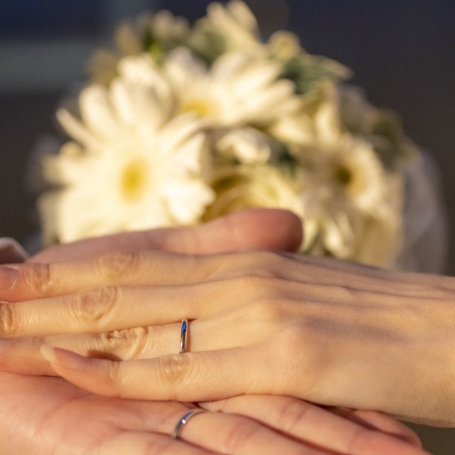 【銀座ダイヤモンドシライシの口コミ】 夫婦ふたりともシンプルなデザインの結婚指輪が希望だったので、迷わず写…