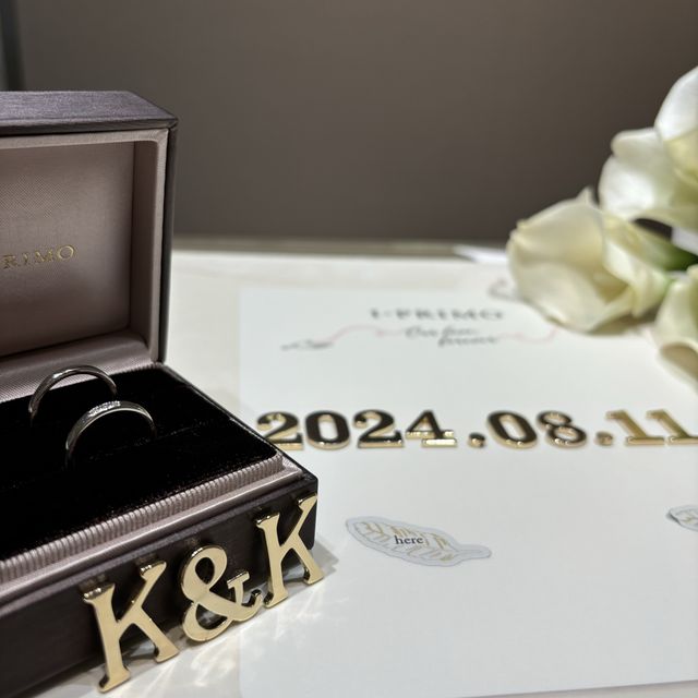 【アイプリモ(I-PRIMO)の口コミ】 結婚指輪を選ぶにあたり、２つのデザインにこだわりました。1つ目は、婚約…