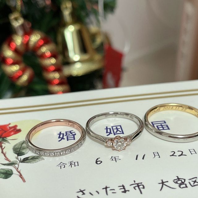 【ケイウノ ブライダル(K.UNO BRIDAL)の口コミ】 エンゲージリングに美女と野獣のデザインリングをいただいてから、マリッ…