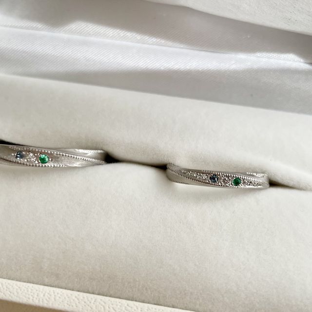 【ジュエリームナカタ(Jewelry MUNAKATA)の口コミ】 6月の誕生石としてアレキサンドライトを入れられるのが1番の決め手でした…