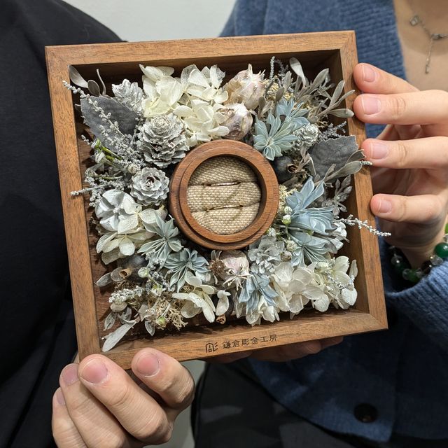 【鎌倉彫金工房の口コミ】 2人で1から作ることで思い出になり、2人だけの特別な結婚指輪を作れるので…