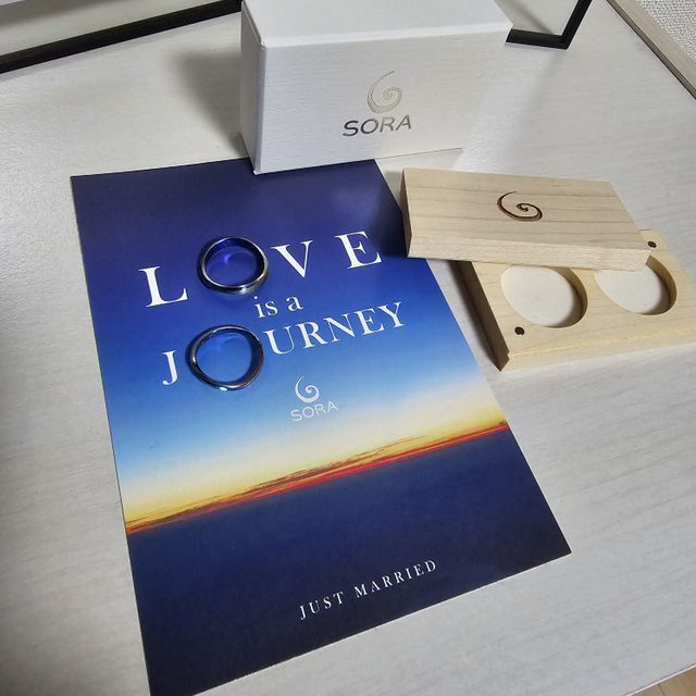 【SORA(ソラ)の口コミ】 同じブランドですがデザインはお互い好きな形を探し、2人で別々にしました…