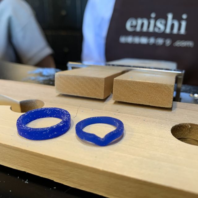 【結婚指輪手作り.comの口コミ】 手作りでお互いの指輪を作りました。ロストワックス製法で好きな形にする…