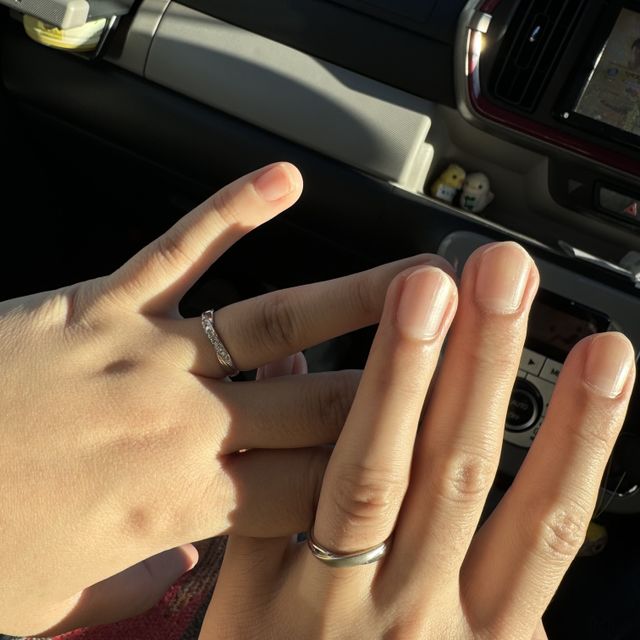 【ヴァンドーム青山(VENDOME AOYAMA)の口コミ】 普段使いをしたいことを中心に考え、指輪自体が目立ちすぎないような物を…
