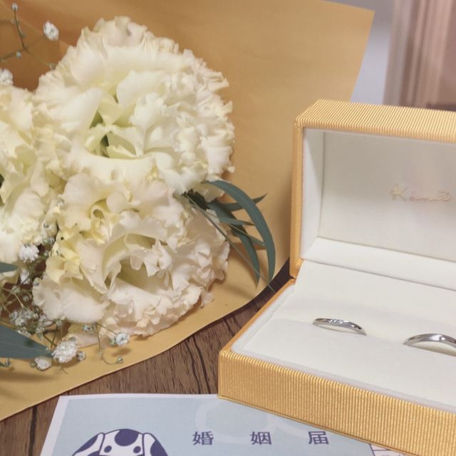 【ケイウノ ブライダル(K.UNO BRIDAL)の口コミ】 付け心地が良く、手に馴染む。マット加工を施した２人の思い出のデザイン…