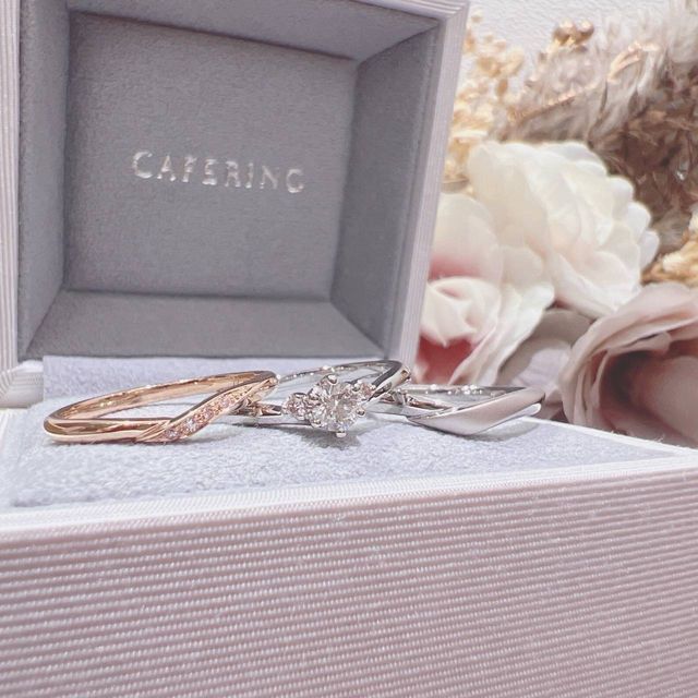 【CAFERING(カフェリング)の口コミ】 この指輪は雑誌で一目惚れしセットで使えることもあり即決しました
シルバ…