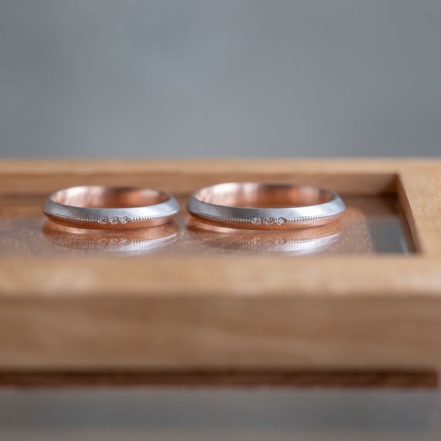 【Cayof(カヨフ)の口コミ】 二つの素材を組み合わせられたところ(ピンクゴールドとプラチナ)、またミ…