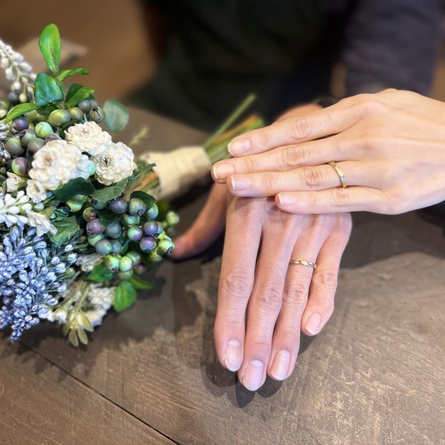 【鎌倉彫金工房の口コミ】 金やプラチナの素材から、太さや仕上げ、デザインなど自分で選び作成した…