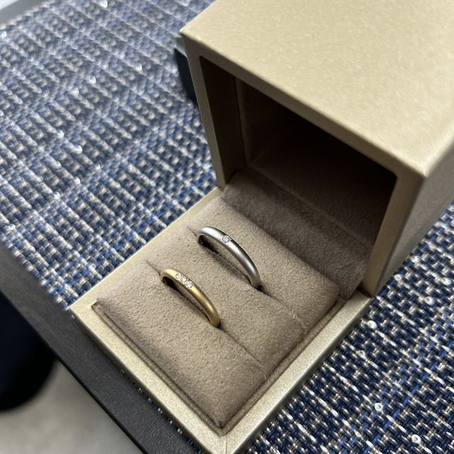 【和光ブライダルブティックギンザの口コミ】 指輪のデザインはシンプルなもので、好みのものを選ぶことができました。…