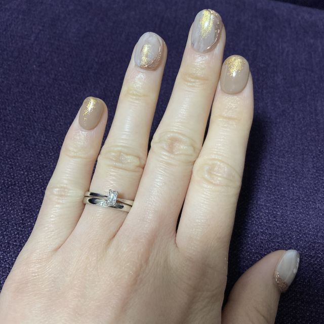 【和光ブライダルブティックギンザの口コミ】 婚約指輪は四角いカットのダイヤモンドが良い！とずっと前から決めていま…