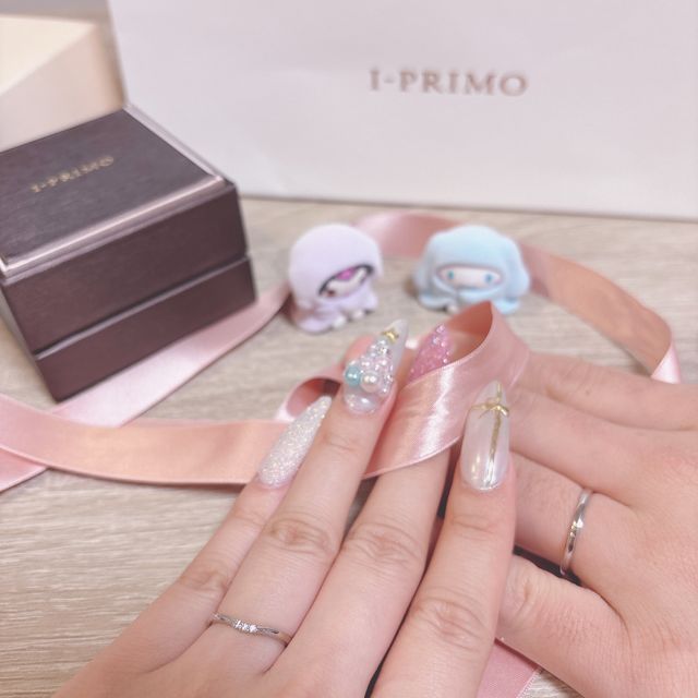 【アイプリモ(I-PRIMO)の口コミ】 細身のデザインでつけ心地もすごく良くてデザインも中央にダイヤモンドが…