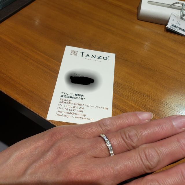 【TANZO.(鍛造指輪)の口コミ】 フルエタニティで探していて、tanzoさんの指輪も魅力的な部分がいっぱいあ…